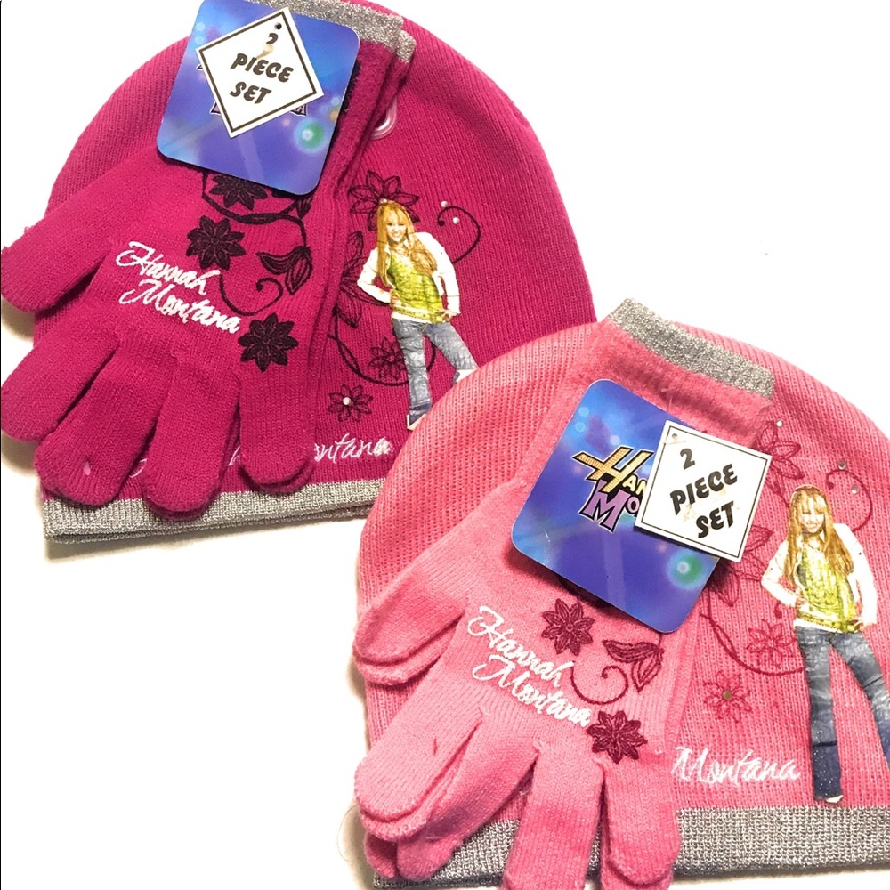 Miley Cyrus “Hannah Montana” girls beanie & gloves